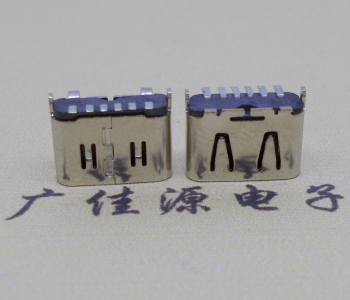 直立式插貼type c6p母座,板端type c立貼連接器