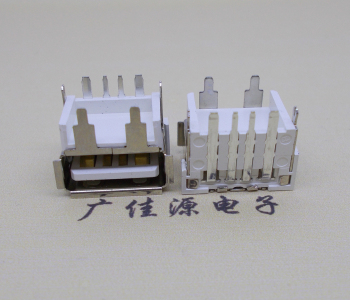 usb2.0短體10.8mm母座,加高9.8mm大電流四插板卷邊